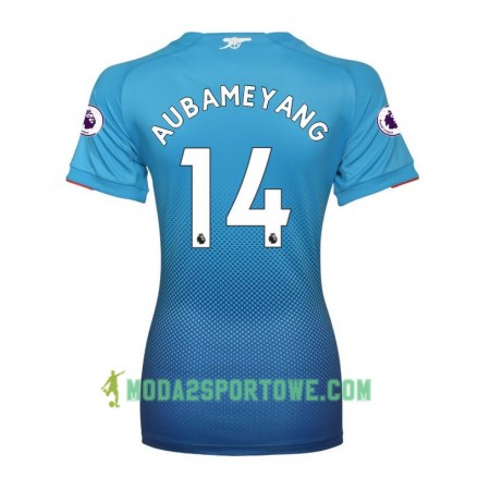 Koszulka Arsenal Aubameyang 14 Damska Wyjazdowe Stroje Piłkarskie 2017/18 Krótki Rękaw