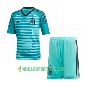 Koszulka Hiszpania Bramkarska Dziecięcy Mistrzostwa Świata 2018 Domowe Stroje Piłkarskie