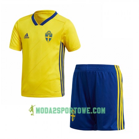 Koszulka Szwecja Dziecięcy Mistrzostwa Świata 2018 Domowe Stroje Piłkarskie