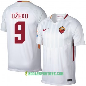 Koszulka AS Roma Dzeko 9 Wyjazdowe Stroje Piłkarskie 2017/18 Krótki Rękaw