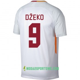 Koszulka AS Roma Dzeko 9 Wyjazdowe Stroje Piłkarskie 2017/18 Krótki Rękaw