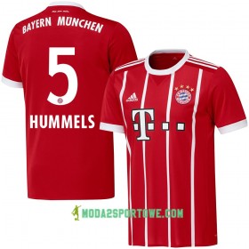 Koszulka Bayern Monachium Hummels 5 Domowe Stroje Piłkarskie 2017/18 Krótki Rękaw
