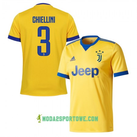 Koszulka Juventus Chiellini 3 Wyjazdowe Stroje Piłkarskie 2017/18 Krótki Rękaw