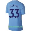 Koszulka Manchester City G. Jesus Domowe Stroje Piłkarskie 2017/18 Krótki Rękaw