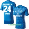Koszulka Hamburger SV Sakai 24 Wyjazdowe Stroje Piłkarskie 2017/18 Krótki Rękaw