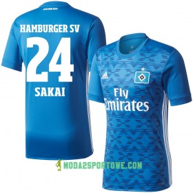 Koszulka Hamburger SV Sakai 24 Wyjazdowe Stroje Piłkarskie 2017/18 Krótki Rękaw
