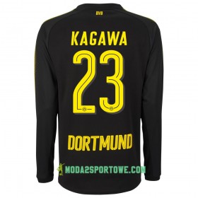 Koszulka Borussia Dortmund Kagawa 23 Wyjazdowe Stroje Piłkarskie 2017/18 Długi Rękaw