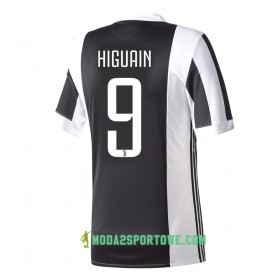 Koszulka Juventus Higuaín 9 Domowe Stroje Piłkarskie 2017/18 Krótki Rękaw