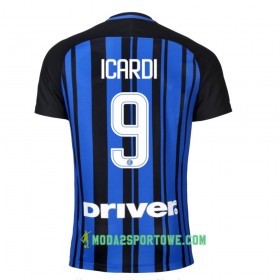 Koszulka Inter Mediolan Icardi 9 Domowe Stroje Piłkarskie 2017/18 Krótki Rękaw