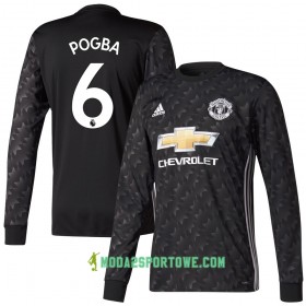 Koszulka Manchester United Pogba 6 Wyjazdowe Stroje Piłkarskie 2017/18 Długi Rękaw