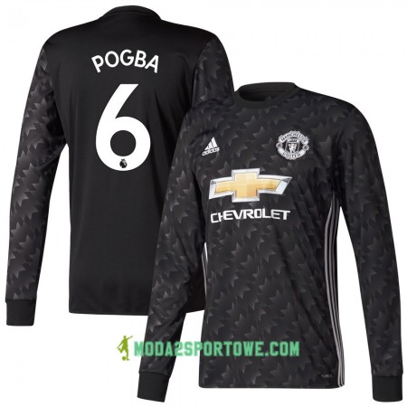 Koszulka Manchester United Pogba 6 Wyjazdowe Stroje Piłkarskie 2017/18 Długi Rękaw