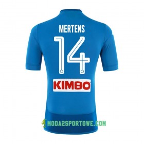 Koszulka SSC Napoli Mertens 14 Domowe Stroje Piłkarskie 2017/18 Krótki Rękaw