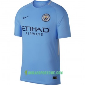 Koszulka Manchester City Domowe Stroje Piłkarskie 2017/18 Krótki Rękaw