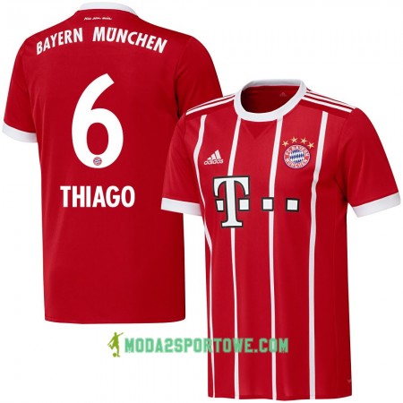 Koszulka Bayern Monachium Thiago 6 Domowe Stroje Piłkarskie 2017/18 Krótki Rękaw