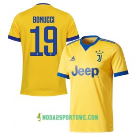 Koszulka Juventus Bonucci 19 Wyjazdowe Stroje Piłkarskie 2017/18 Krótki Rękaw