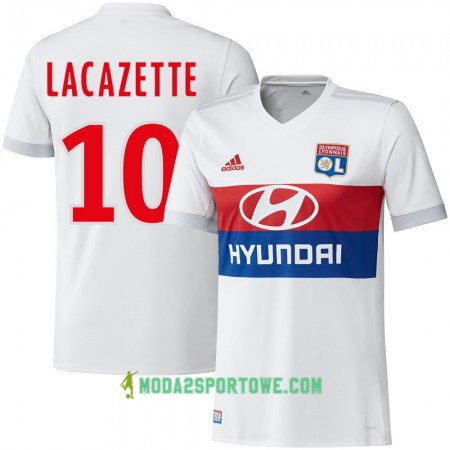 Koszulka Olympique Lyon Lacazette Domowe Stroje Piłkarskie 2017/18 Krótki Rękaw