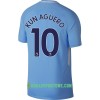 Koszulka Manchester City Kun Agüero Domowe Stroje Piłkarskie 2017/18 Krótki Rękaw