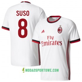 Koszulka AC Milan Suso 8 Wyjazdowe Stroje Piłkarskie 2017/18 Krótki Rękaw