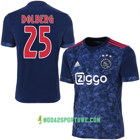 Koszulka Ajax Amsterdam Dolberg 25 Wyjazdowe Stroje Piłkarskie 2017/18 Krótki Rękaw