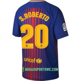 Koszulka FC Barcelona S. Roberto 20 Domowe Stroje Piłkarskie 2017/18 Krótki Rękaw