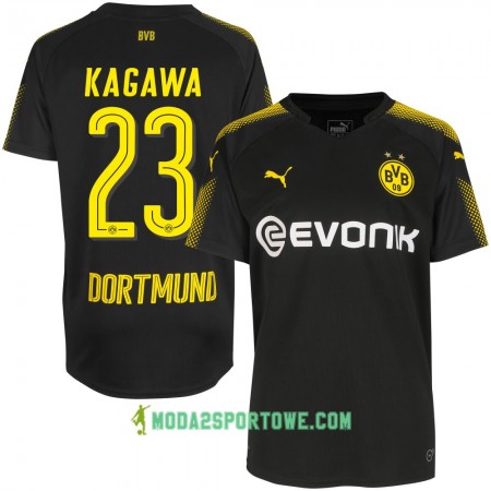 Koszulka Borussia Dortmund Kagawa 23 Wyjazdowe Stroje Piłkarskie 2017/18 Krótki Rękaw