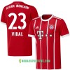 Koszulka Bayern Monachium Vidal 23 Domowe Stroje Piłkarskie 2017/18 Krótki Rękaw