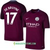 Koszulka Manchester City De Bruyne Wyjazdowe Stroje Piłkarskie 2017/18 Krótki Rękaw