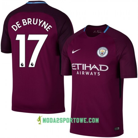 Koszulka Manchester City De Bruyne Wyjazdowe Stroje Piłkarskie 2017/18 Krótki Rękaw