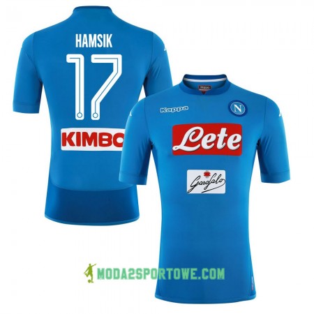 Koszulka SSC Napoli Hamsik 17 Domowe Stroje Piłkarskie 2017/18 Krótki Rękaw