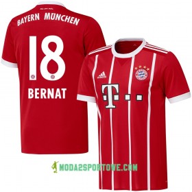 Koszulka Bayern Monachium Bernat 18 Domowe Stroje Piłkarskie 2017/18 Krótki Rękaw