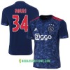 Koszulka Ajax Amsterdam Nouri 34 Wyjazdowe Stroje Piłkarskie 2017/18 Krótki Rękaw