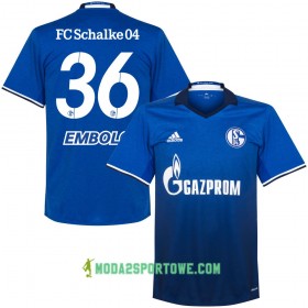Koszulka FC Schalke 04 Embolo 36 Domowe Stroje Piłkarskie 2017/18 Krótki Rękaw