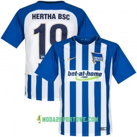 Koszulka Hertha BSC Ibisevic 19 Domowe Stroje Piłkarskie 2017/18 Krótki Rękaw