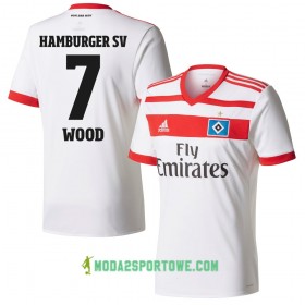 Koszulka Hamburger SV Wood 7 Domowe Stroje Piłkarskie 2017/18 Krótki Rękaw