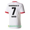 Koszulka Hamburger SV Wood 7 Domowe Stroje Piłkarskie 2017/18 Krótki Rękaw