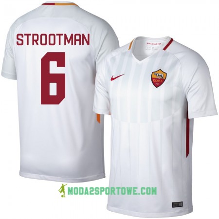 Koszulka AS Roma Strootman 6 Wyjazdowe Stroje Piłkarskie 2017/18 Krótki Rękaw