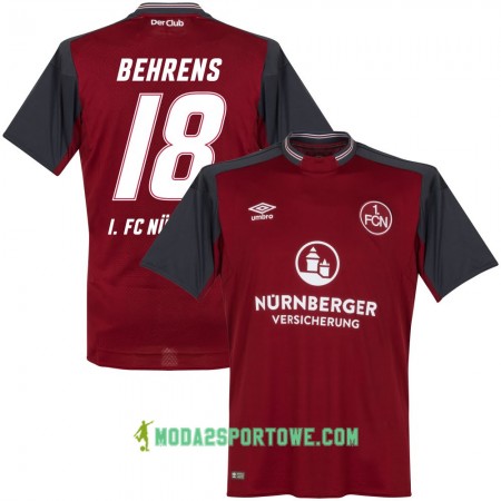 Koszulka 1. FC Nürnberg Behrens 18 Domowe Stroje Piłkarskie 2017/18 Krótki Rękaw
