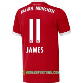 Koszulka Bayern Monachium James 11 Domowe Stroje Piłkarskie 2017/18 Krótki Rękaw
