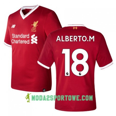 Koszulka Liverpool ALBERTO M 18 Domowe Stroje Piłkarskie 2017/18 Krótki Rękaw