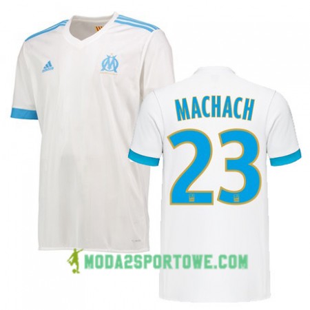 Koszulka Olympique Marsylia ZINEDINE MACHACH 23 Domowe Stroje Piłkarskie 2017/18 Krótki Rękaw