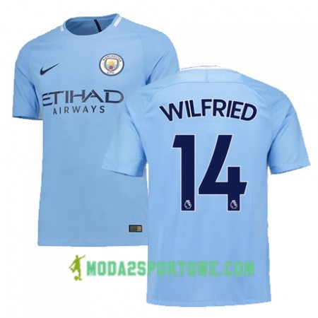 Koszulka Manchester City WILFRIED 14 Domowe Stroje Piłkarskie 2017/18 Krótki Rękaw