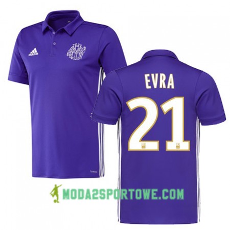 Koszulka Olympique Marsylia Patrice Evra 21 Trzeci Stroje Piłkarskie 2017/18 Krótki Rękaw
