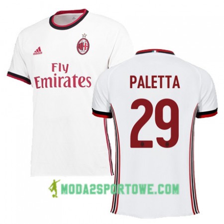 Koszulka AC Milan PALETTA 29 Wyjazdowe Stroje Piłkarskie 2017/18 Krótki Rękaw