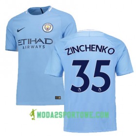 Koszulka Manchester City ZINCHENKO 35 Domowe Stroje Piłkarskie 2017/18 Krótki Rękaw