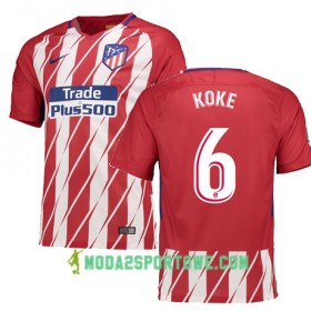 Koszulka Atlético Madryt KOKE 6 Domowe Stroje Piłkarskie 2017/18 Krótki Rękaw