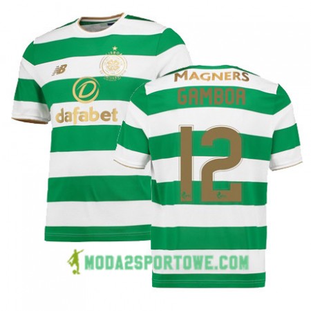 Koszulka Celtic FC CRISTIAN GAMBOA Domowe Stroje Piłkarskie 2017/18 Krótki Rękaw