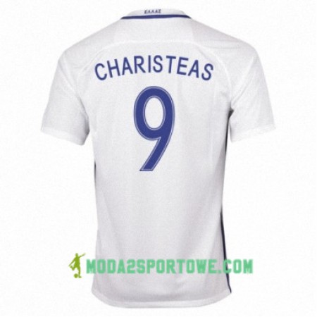 Koszulka Grecja ANGELOS CHARISTEAS Domowe Stroje Piłkarskie 2016/17 Krótki Rękaw