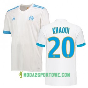 Koszulka Olympique Marsylia SAIF EDDINE KHAOUI 20 Domowe Stroje Piłkarskie 2017/18 Krótki Rękaw