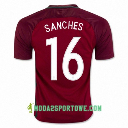 Koszulka Portugalia RENATO SANCHES Domowe Stroje Piłkarskie Euro 2016