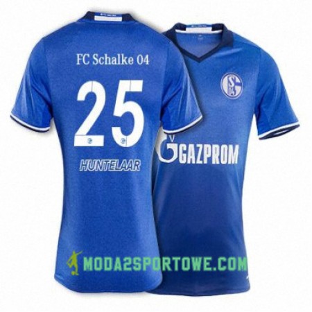 Koszulka FC Schalke 04 HUNTELAAR 25 Domowe Stroje Piłkarskie 2017/18 Krótki Rękaw